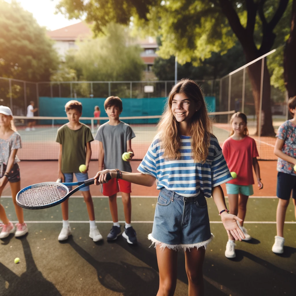 Group of young athletes